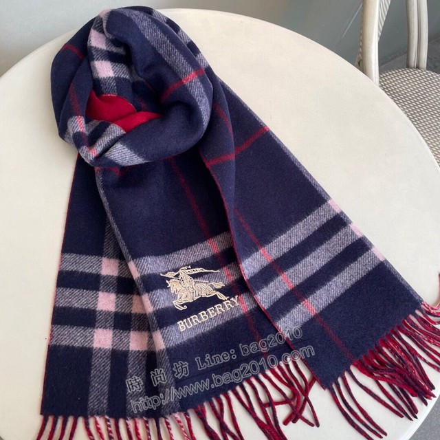 Burberry外貿出口尾單羊羔絨格紋雙面圍巾 巴寶莉2021經典巴格雙面圍巾  mmj1090